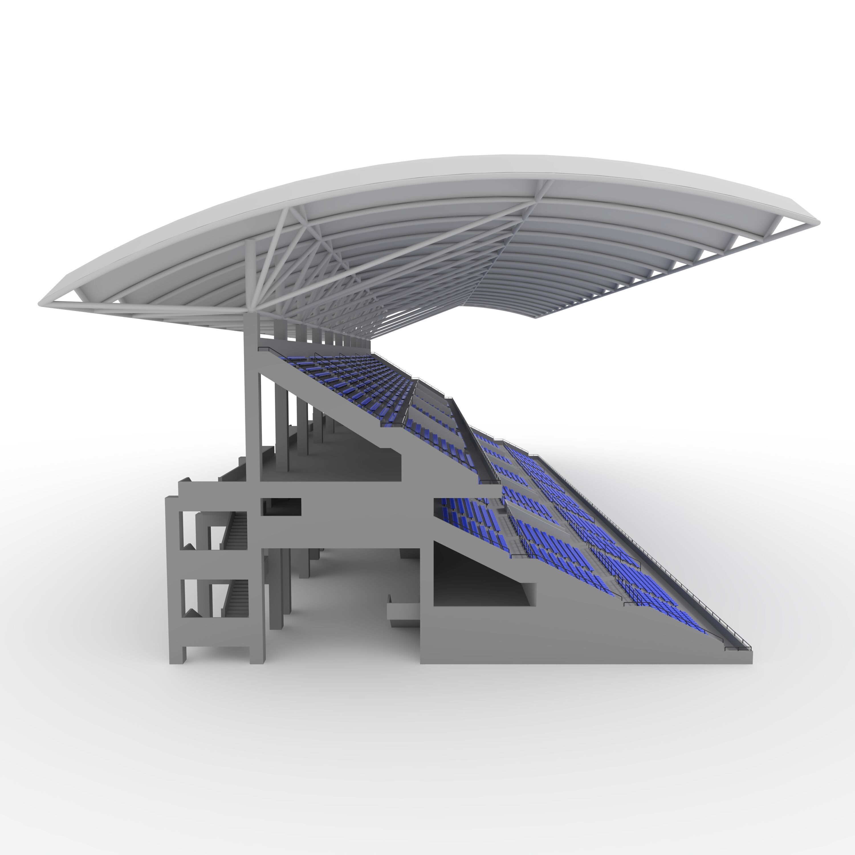 Stadium Tribune 04 3D model_12