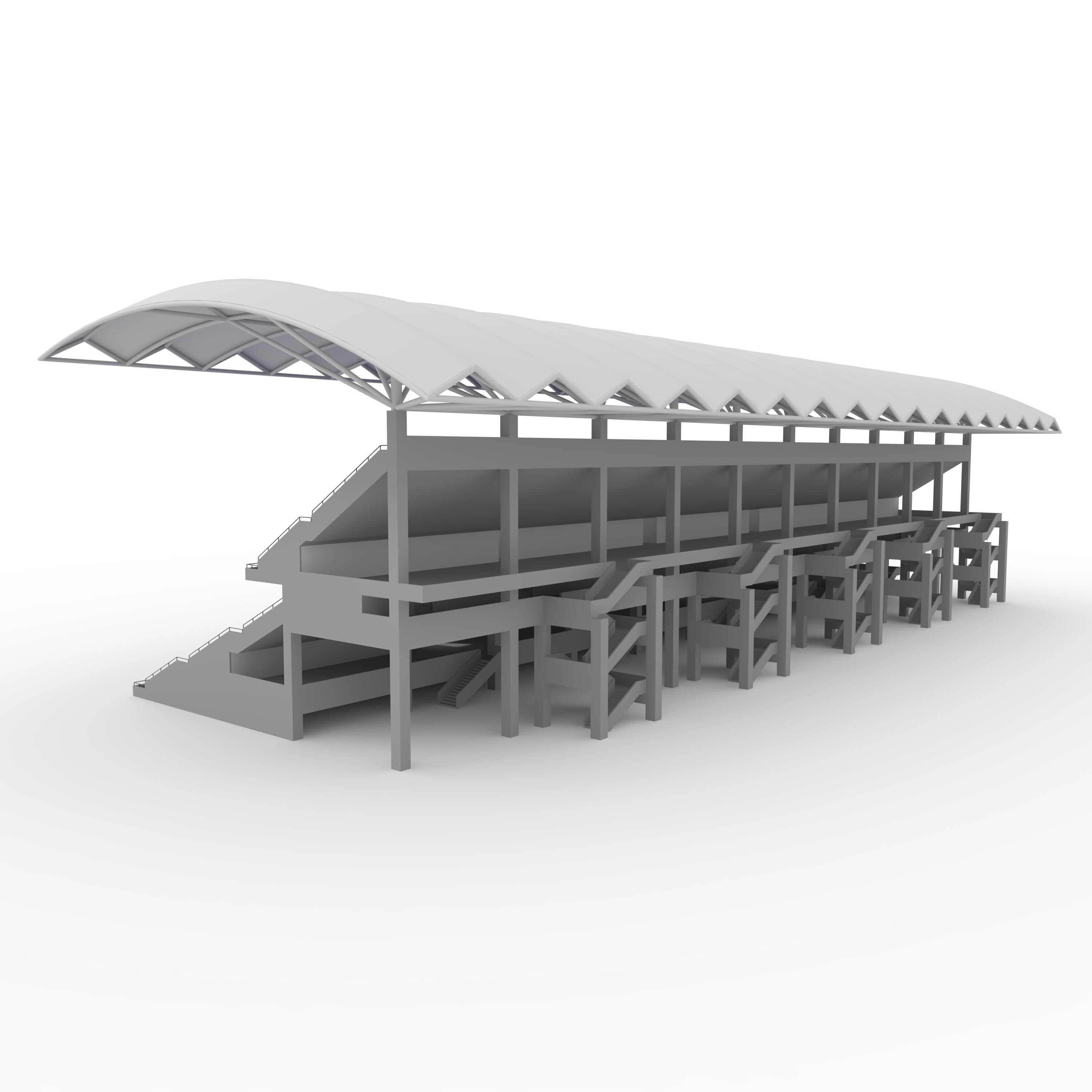 Stadium Tribune 04 3D model_8