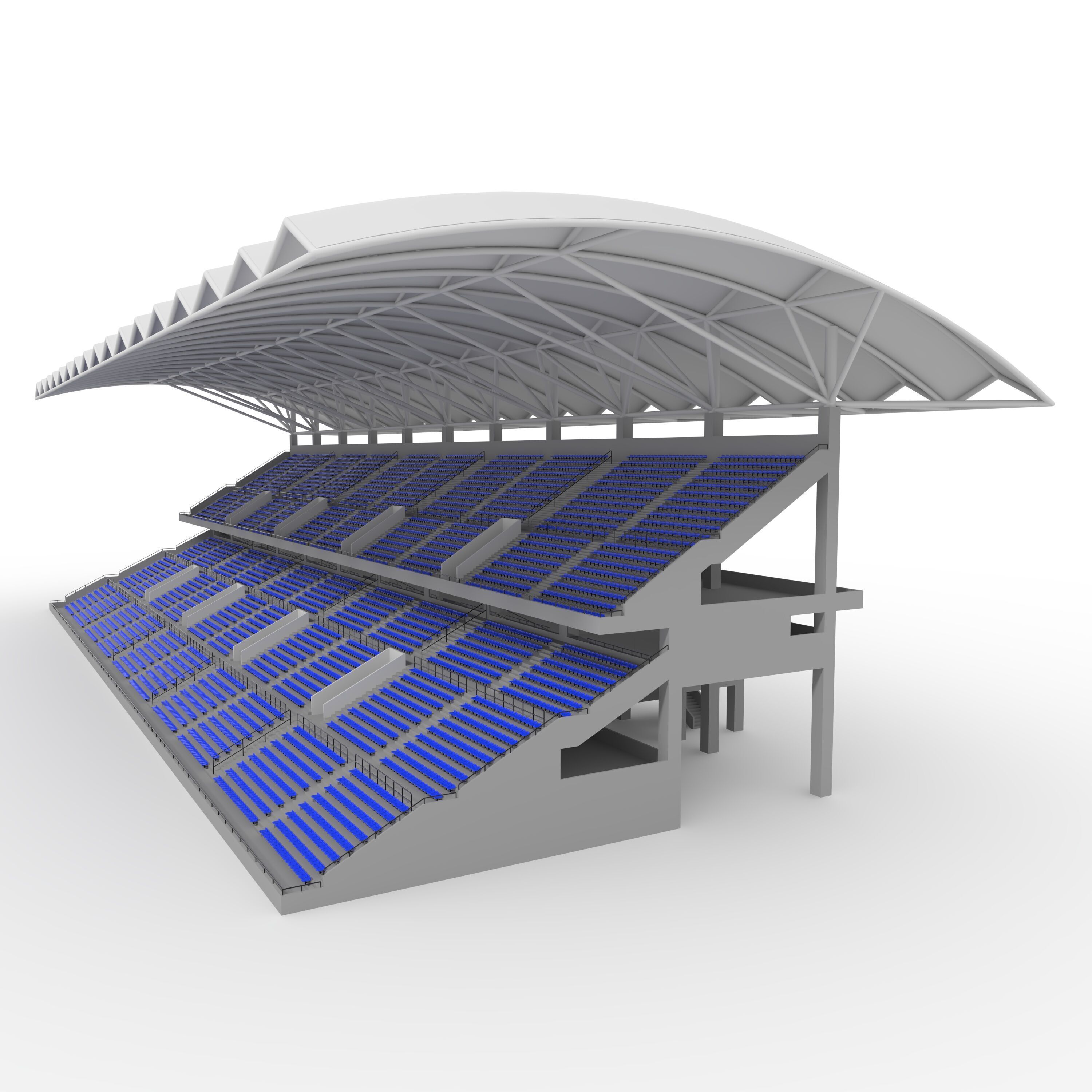 Stadium Tribune 04 3D model_6