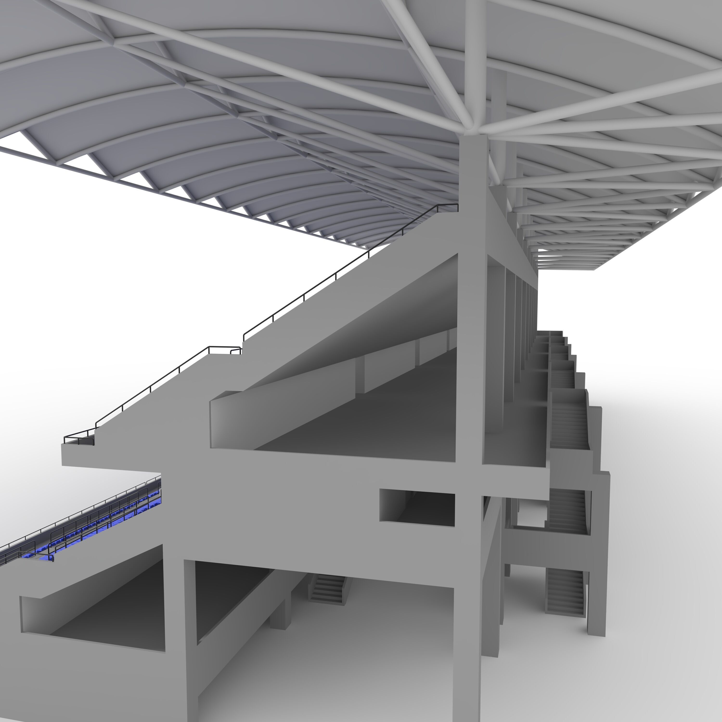 Stadium Tribune 04 3D model_20