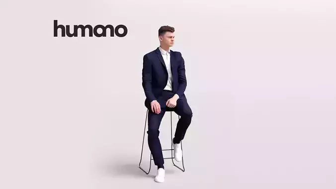 Humano Man sitting on a stool -2502-057-2893