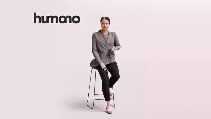 Humano Woman sitting on a stool -2502-043-3363