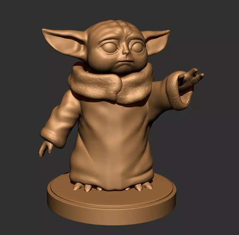 Baby yoda 3D print model_0
