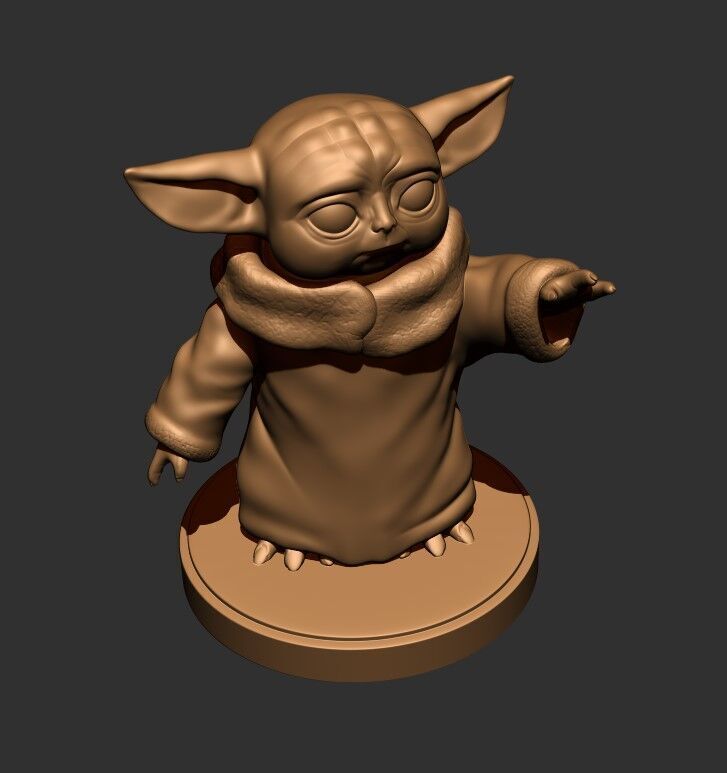 Baby yoda 3D print model_1