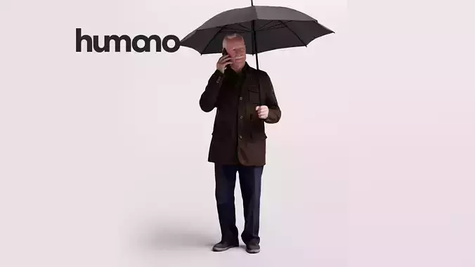 Humano Man walking in coat -2503-101-1577