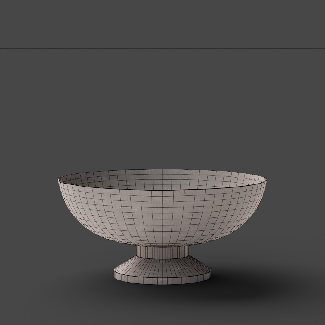 Rustic Centerpiece Bowl 3D model_1