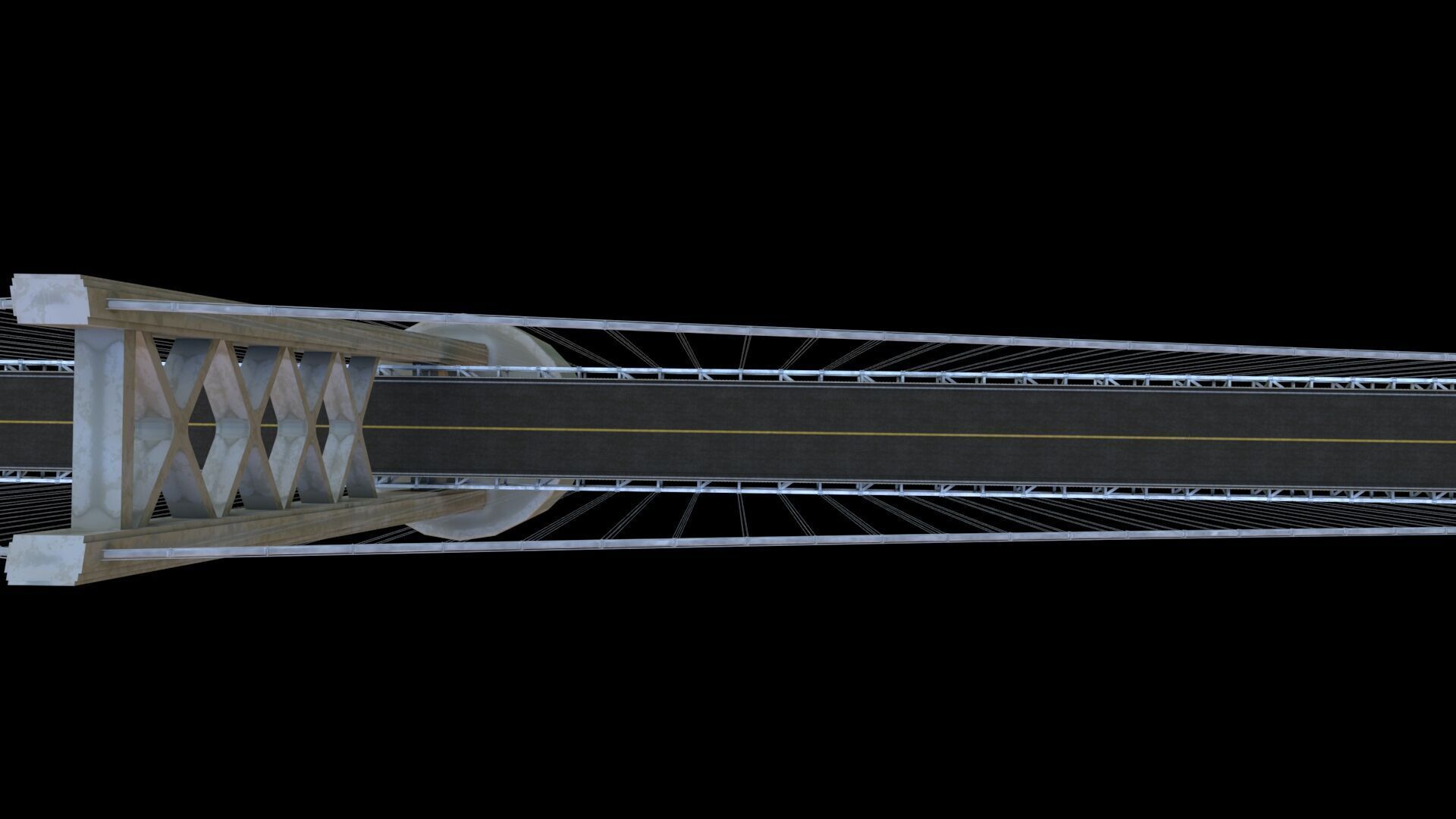 hi details metal bridge 3D model_10