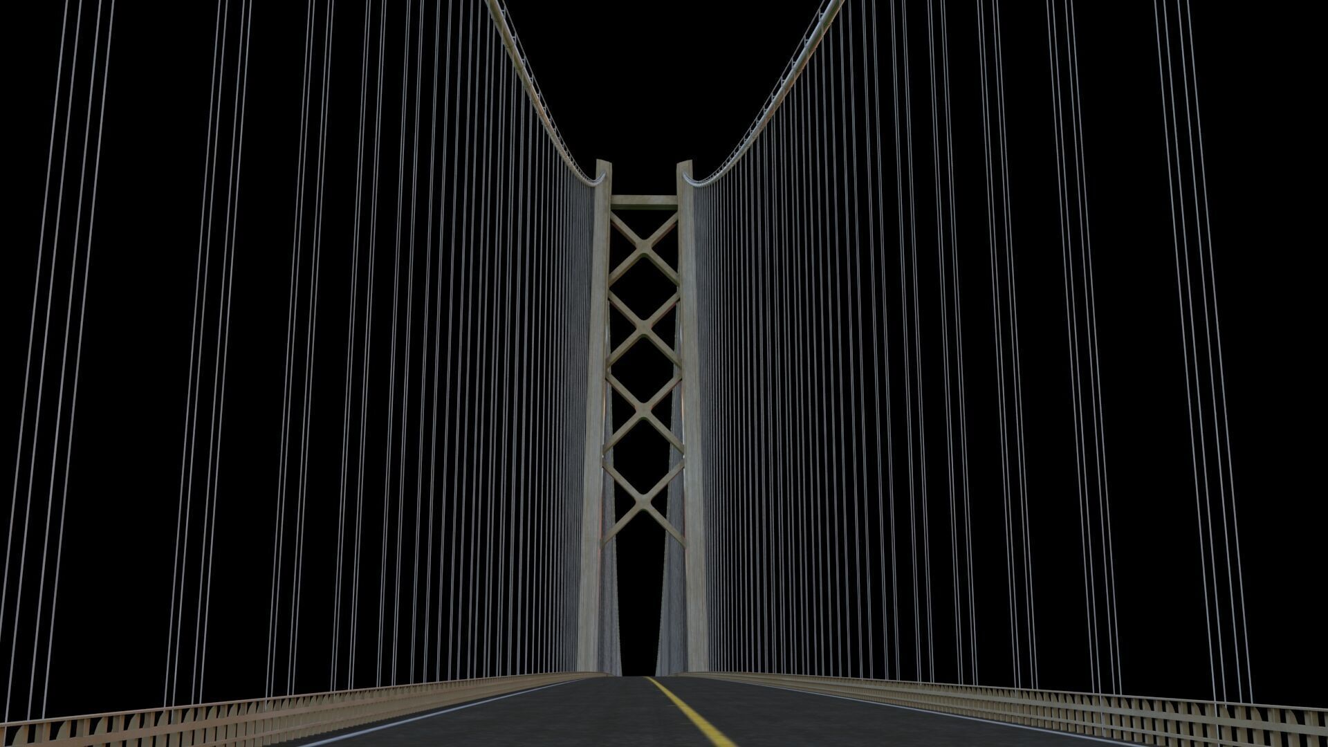 hi details metal bridge 3D model_6