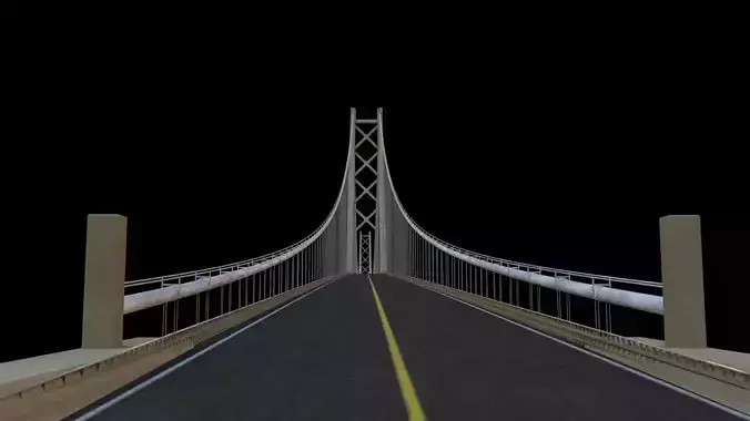 hi details metal bridge 3D model