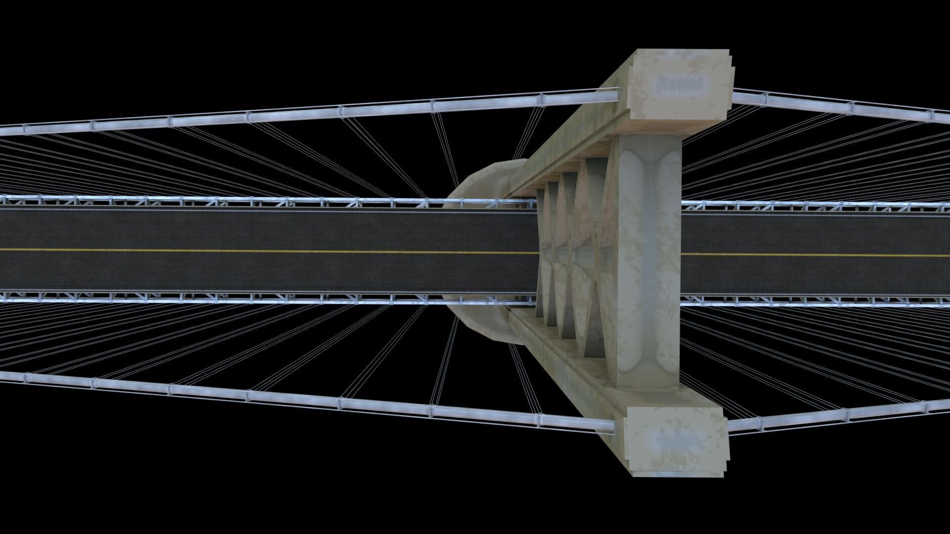 hi details metal bridge 3D model_9