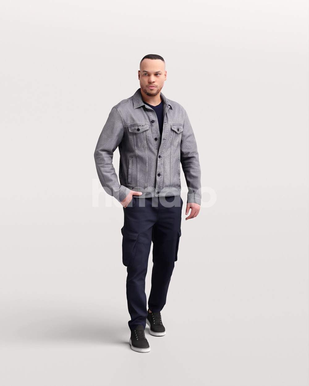 Humano Man walking in coat -2503-066-6797 3D model_12