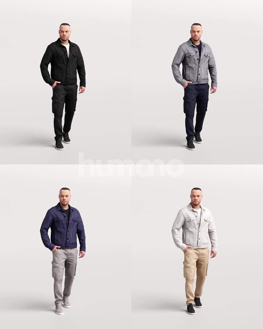 Humano Man walking in coat -2503-066-6797 3D model_2