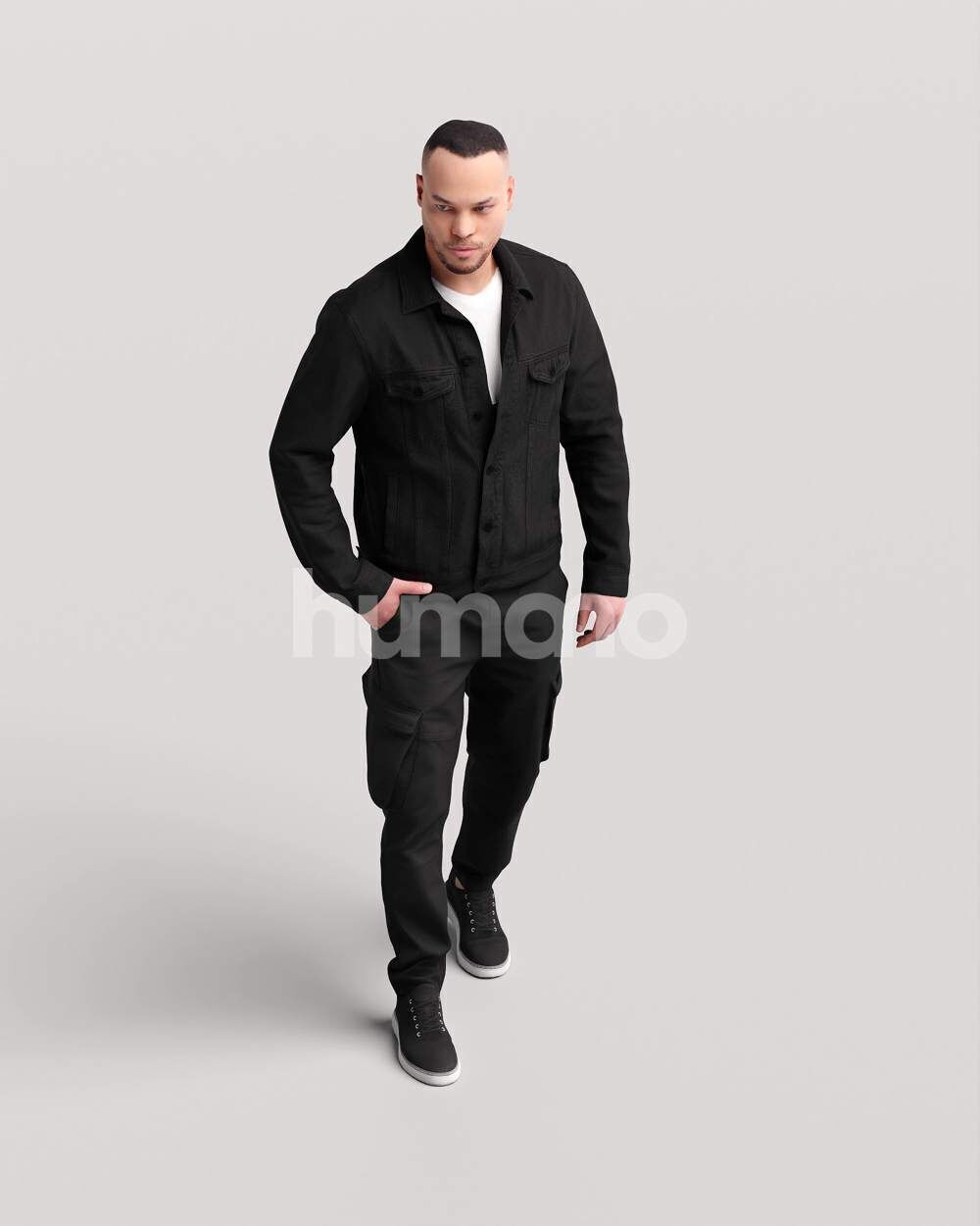 Humano Man walking in coat -2503-066-6797 3D model_11