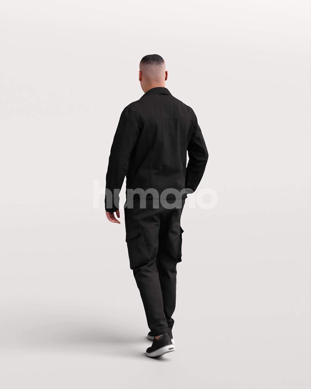 Humano Man walking in coat -2503-066-6797 3D model_7