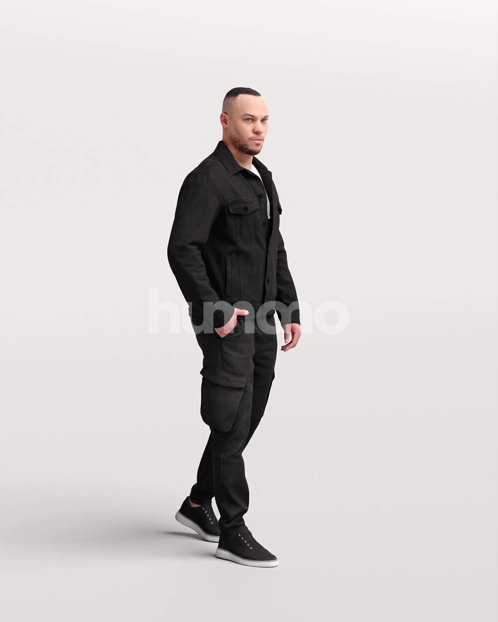 Humano Man walking in coat -2503-066-6797 3D model_5