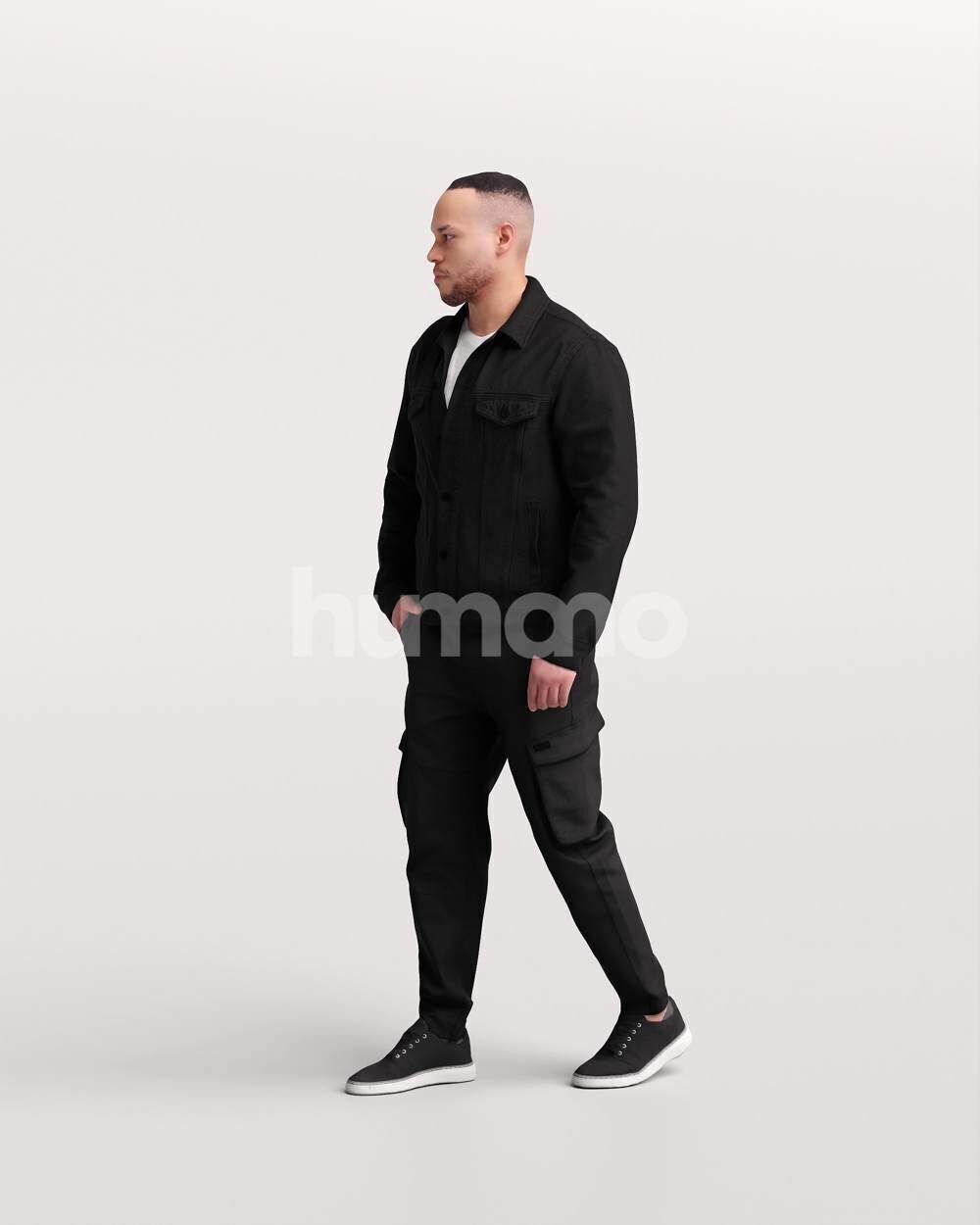 Humano Man walking in coat -2503-066-6797 3D model_8