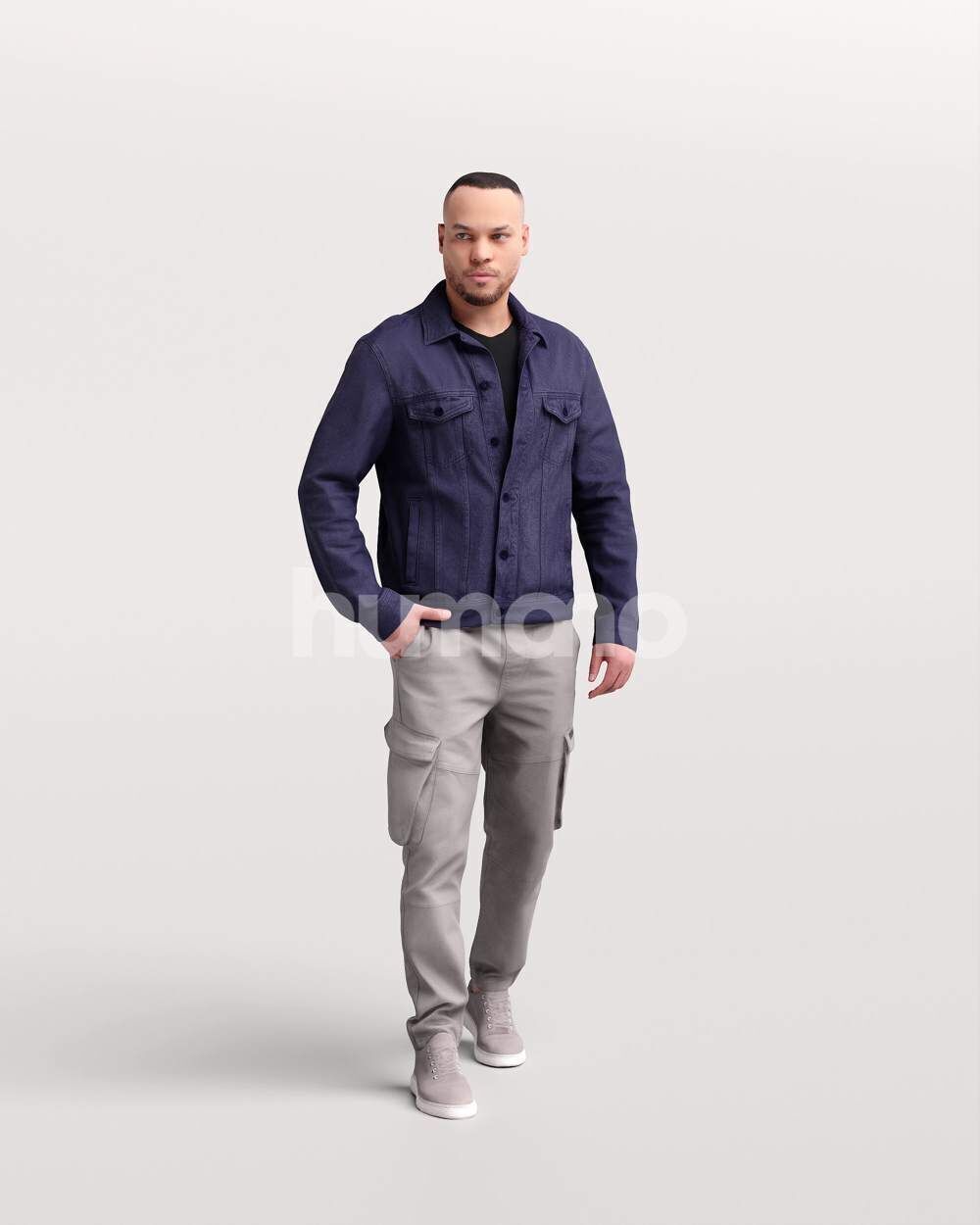 Humano Man walking in coat -2503-066-6797 3D model_13