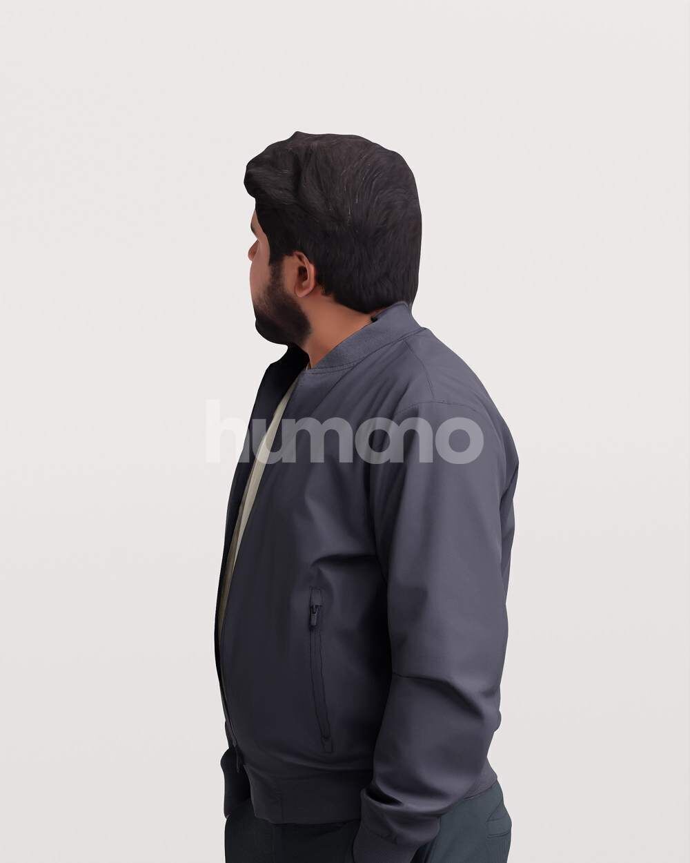 Humano Man walking in coat -2503-065-7048 3D model_10
