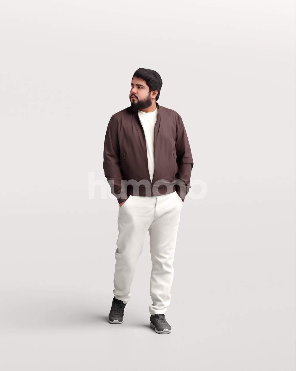 Humano Man walking in coat -2503-065-7048 3D model_13