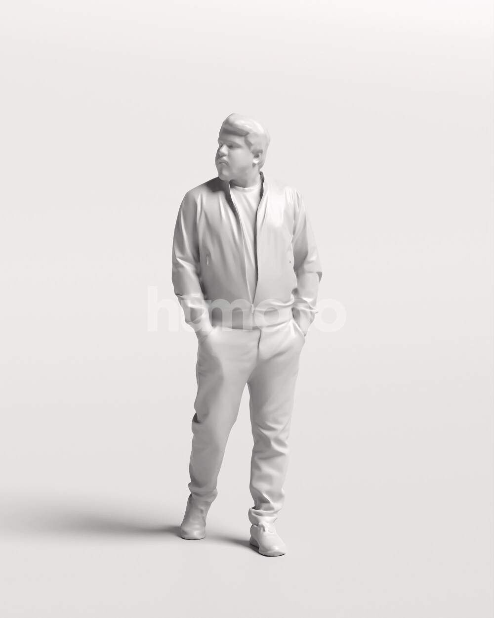 Humano Man walking in coat -2503-065-7048 3D model_3