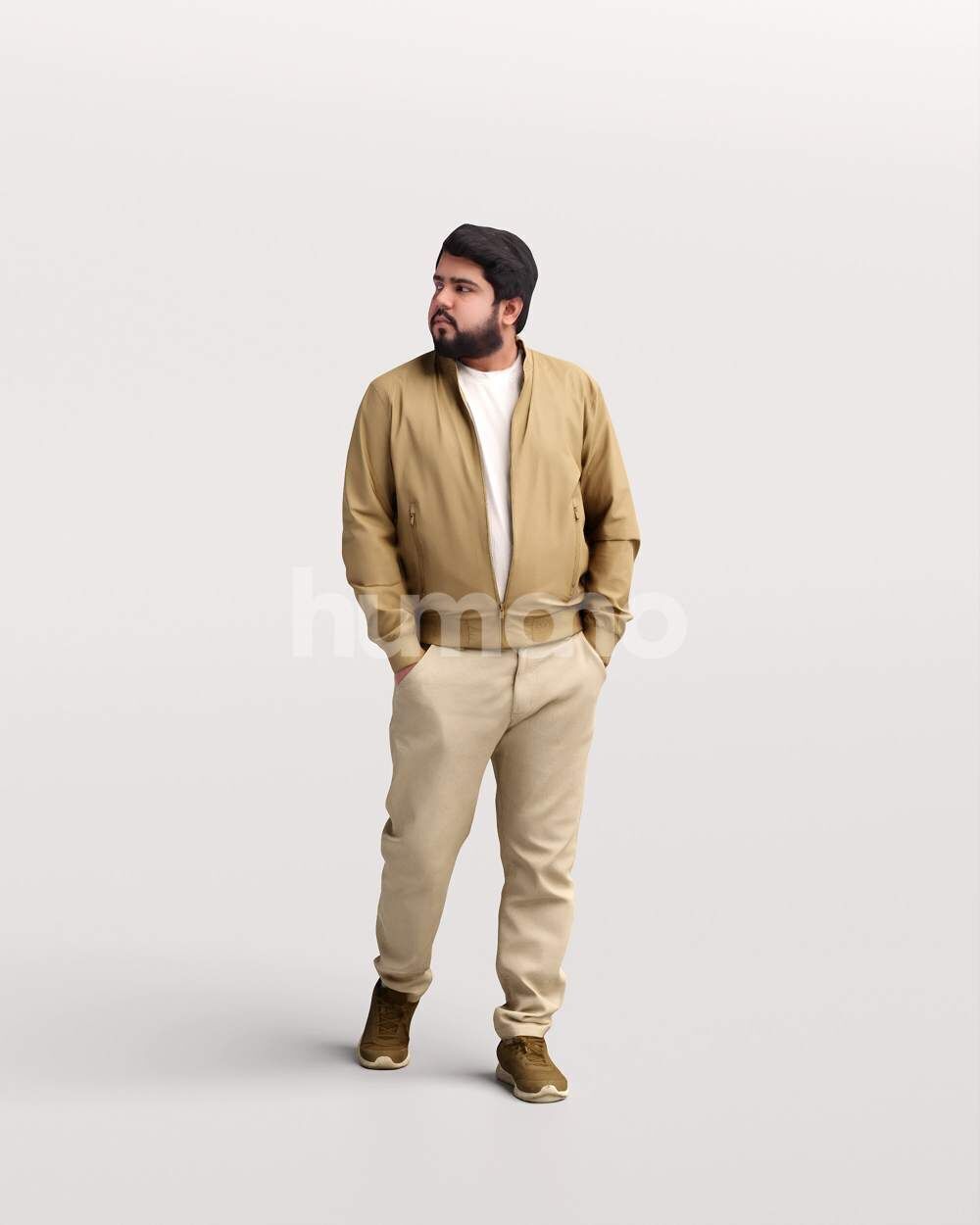Humano Man walking in coat -2503-065-7048 3D model_14