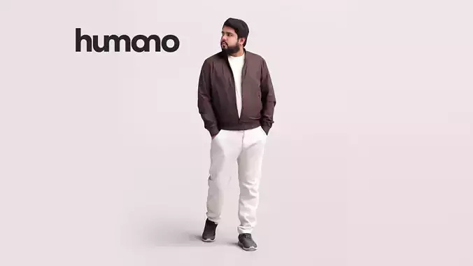 Humano Man walking in coat -2503-065-7048