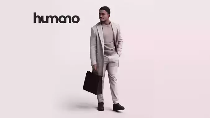 Humano Man walking in coat -2503-064-4904