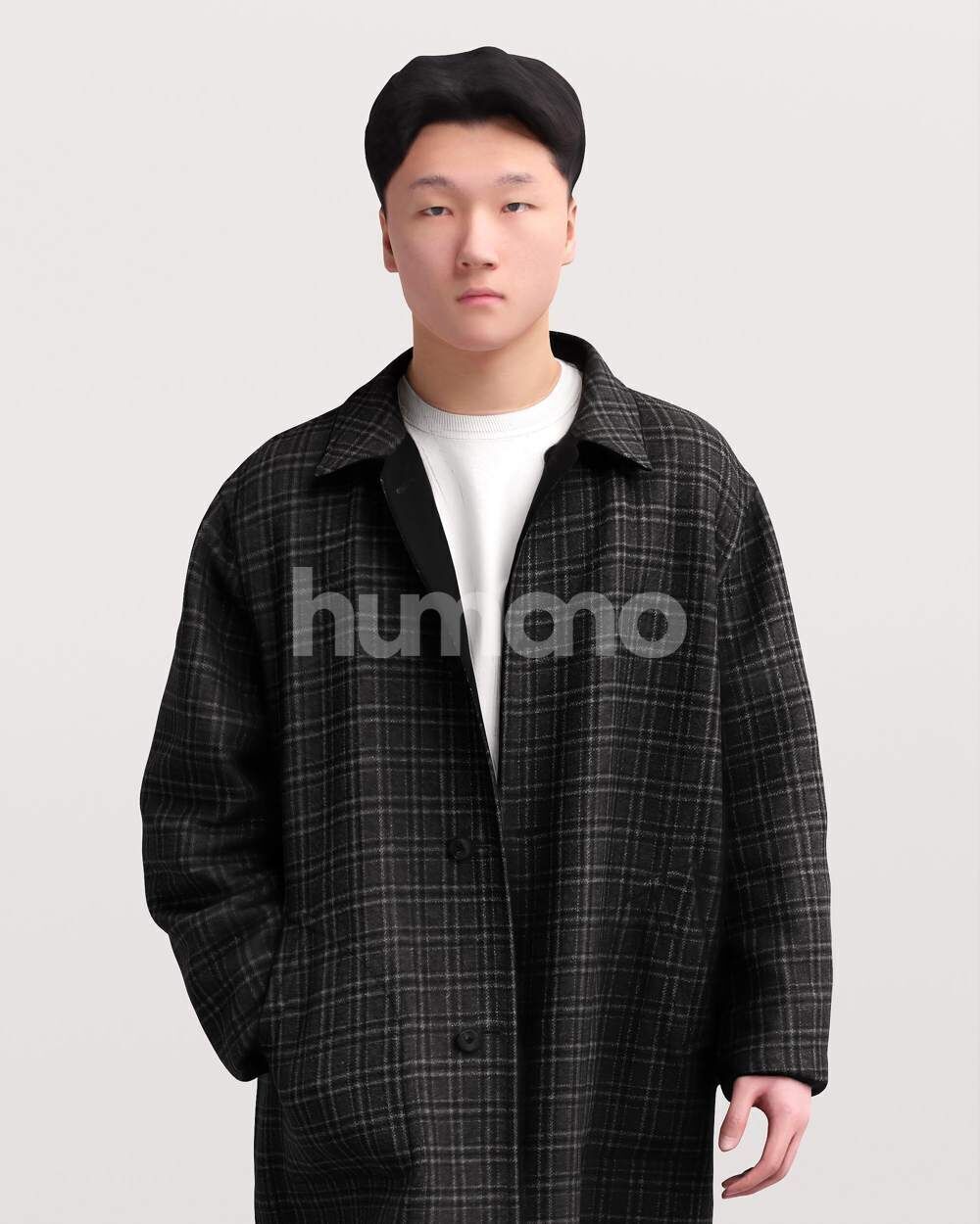 Humano Man walking in coat -2503-060-6285 3D model_9