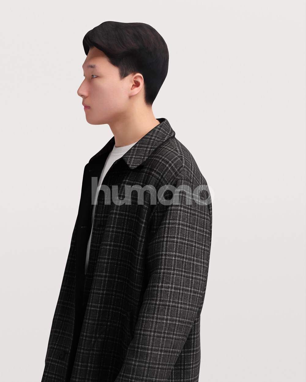 Humano Man walking in coat -2503-060-6285 3D model_10