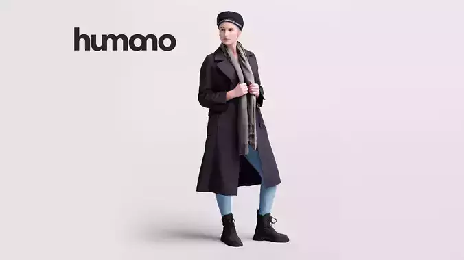 Humano Woman walking in coat -2503-046-3836
