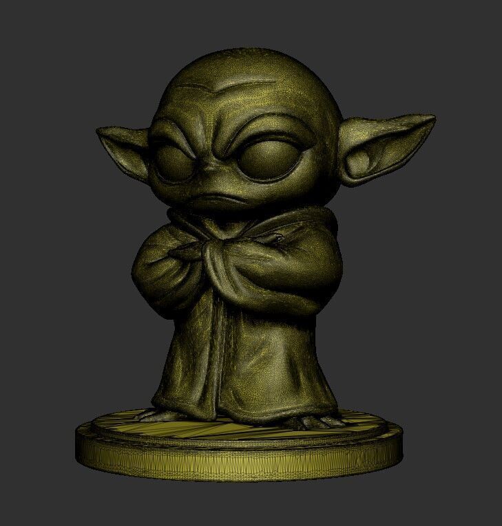 Baby Yoda 3D print model_2