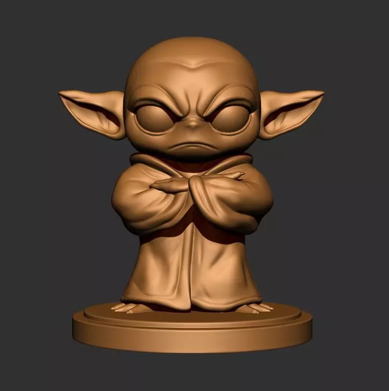 Baby Yoda 3D print model_0