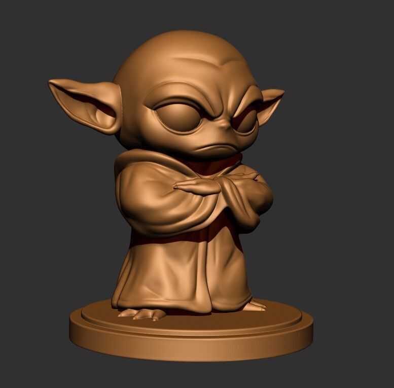 Baby Yoda 3D print model_1