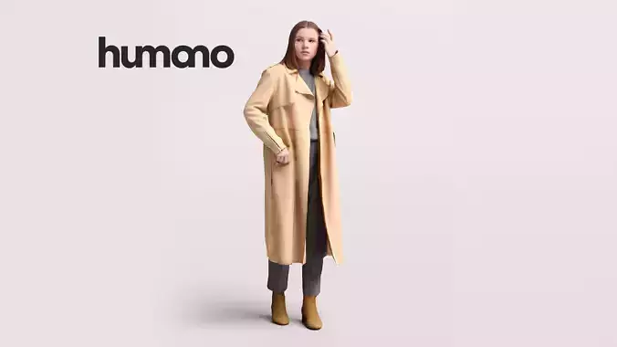 Humano Woman walking in coat -2503-045-3742