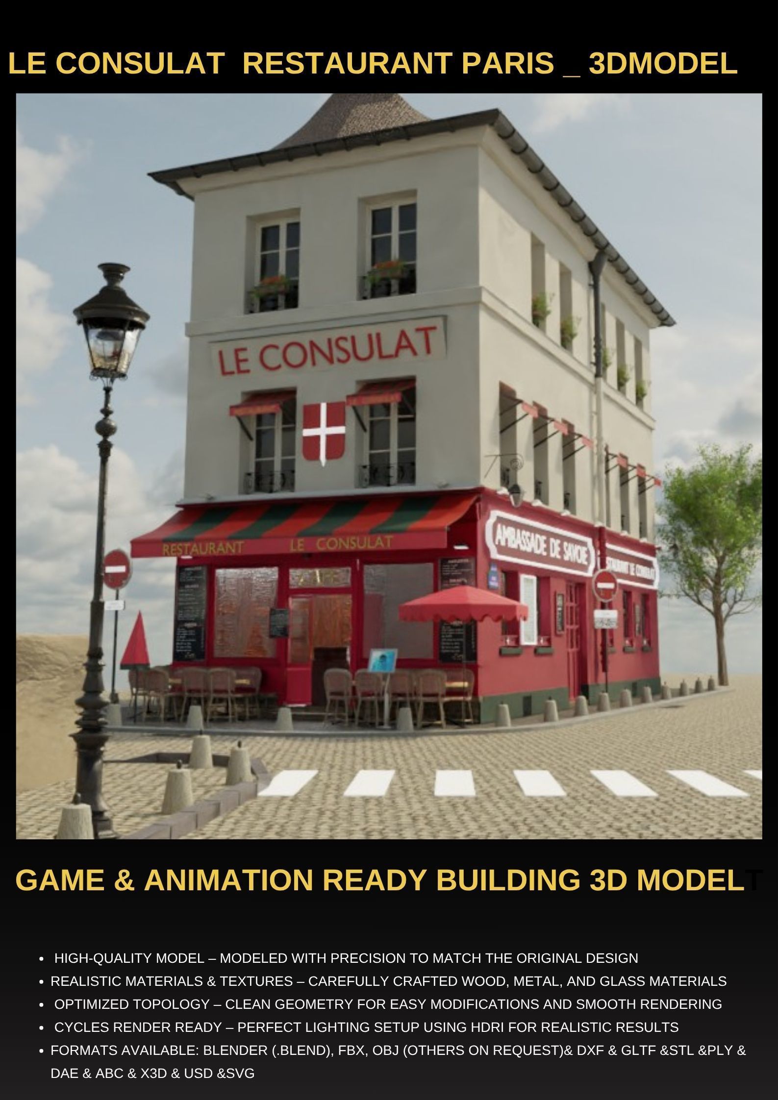 Paris Collection High Quality 3D Model Pack _7