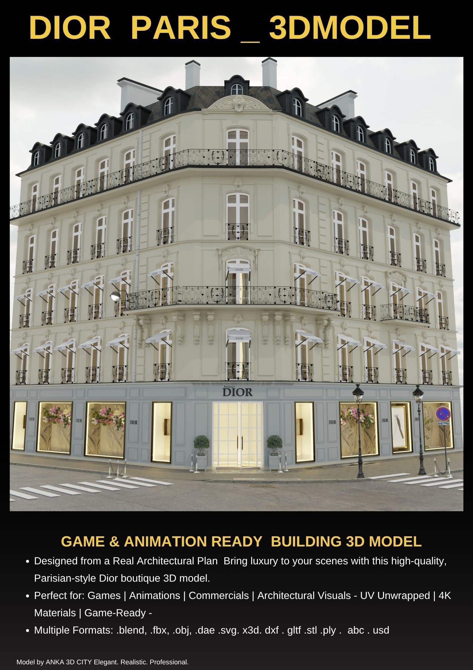 Paris Collection High Quality 3D Model Pack _1