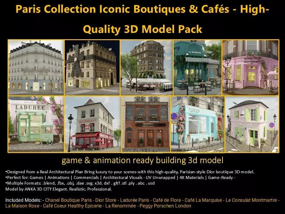 Paris Collection High Quality 3D Model Pack _0