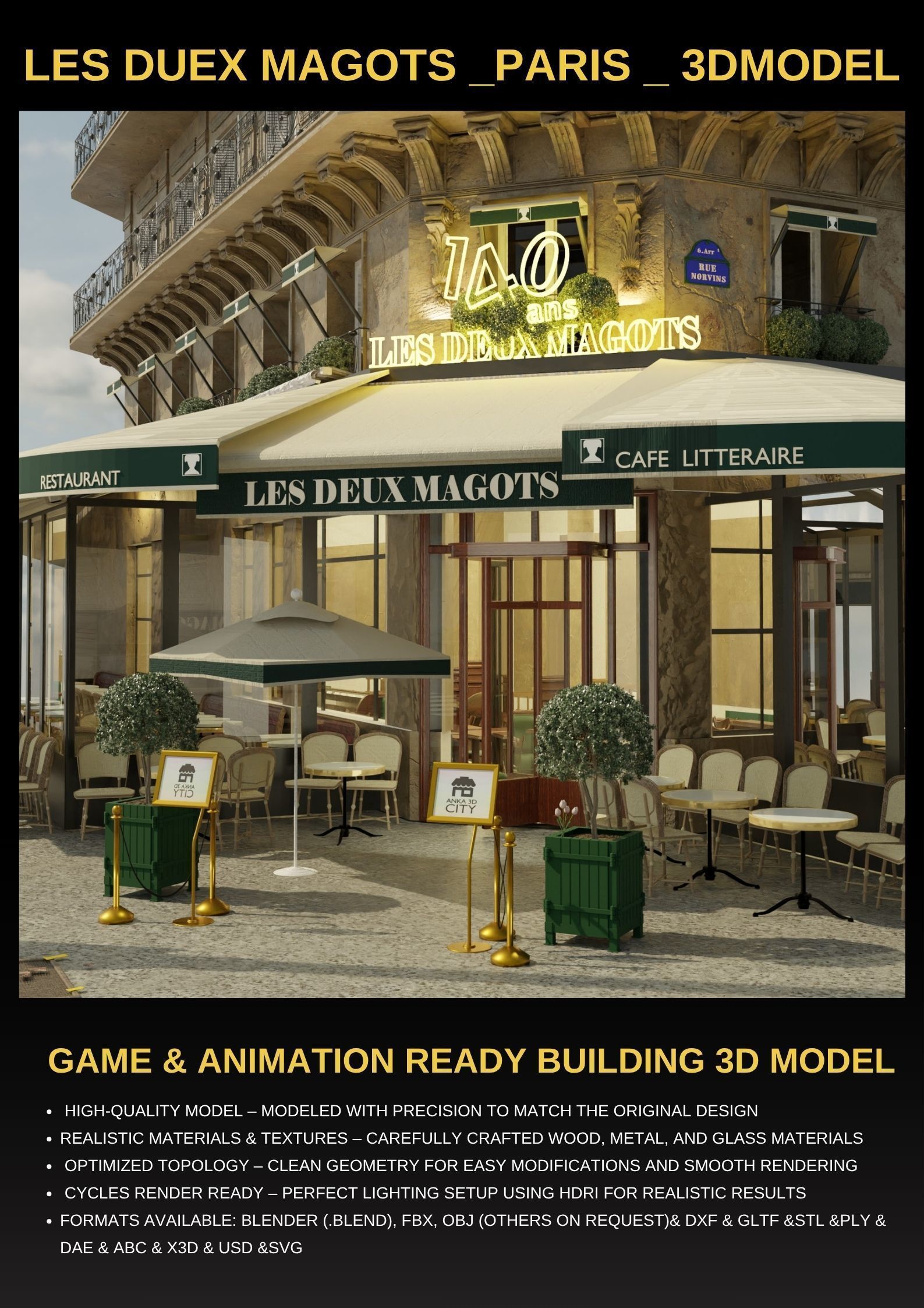 Paris Collection High Quality 3D Model Pack _10