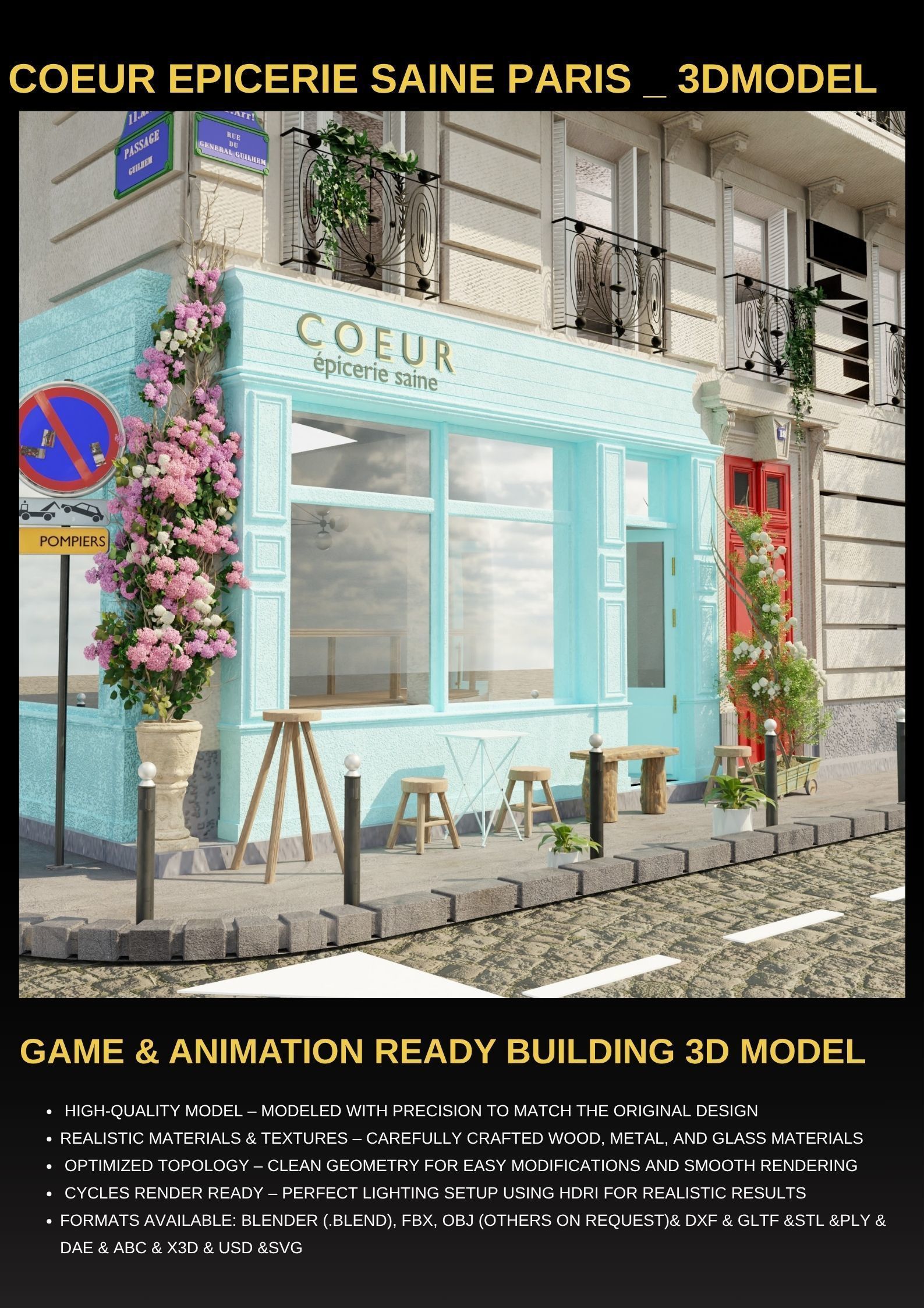 Paris Collection High Quality 3D Model Pack _8