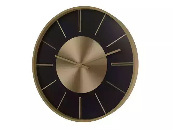 Contemporary Black and Gold Decorative Wall Clock