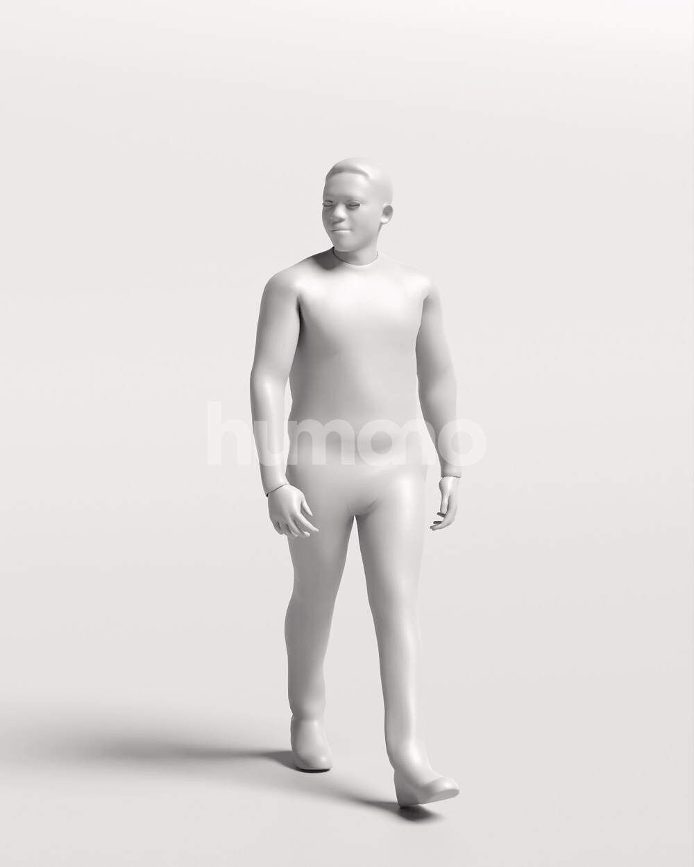 Humano African Man walking -2504-064-4894 3D model_3
