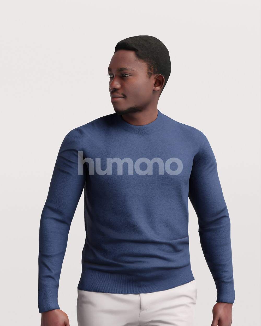 Humano African Man walking -2504-064-4894 3D model_9