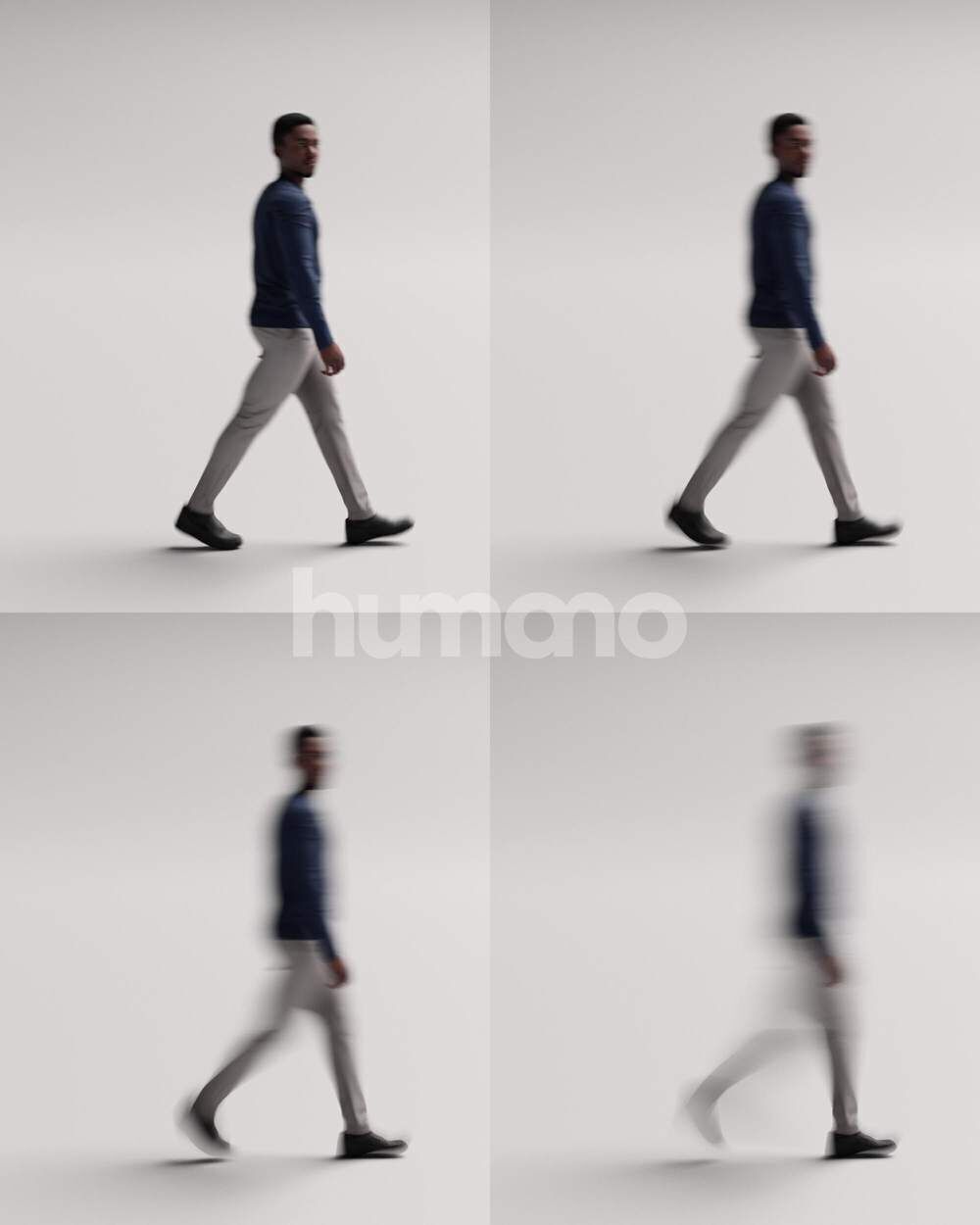 Humano African Man walking -2504-064-4894 3D model_10