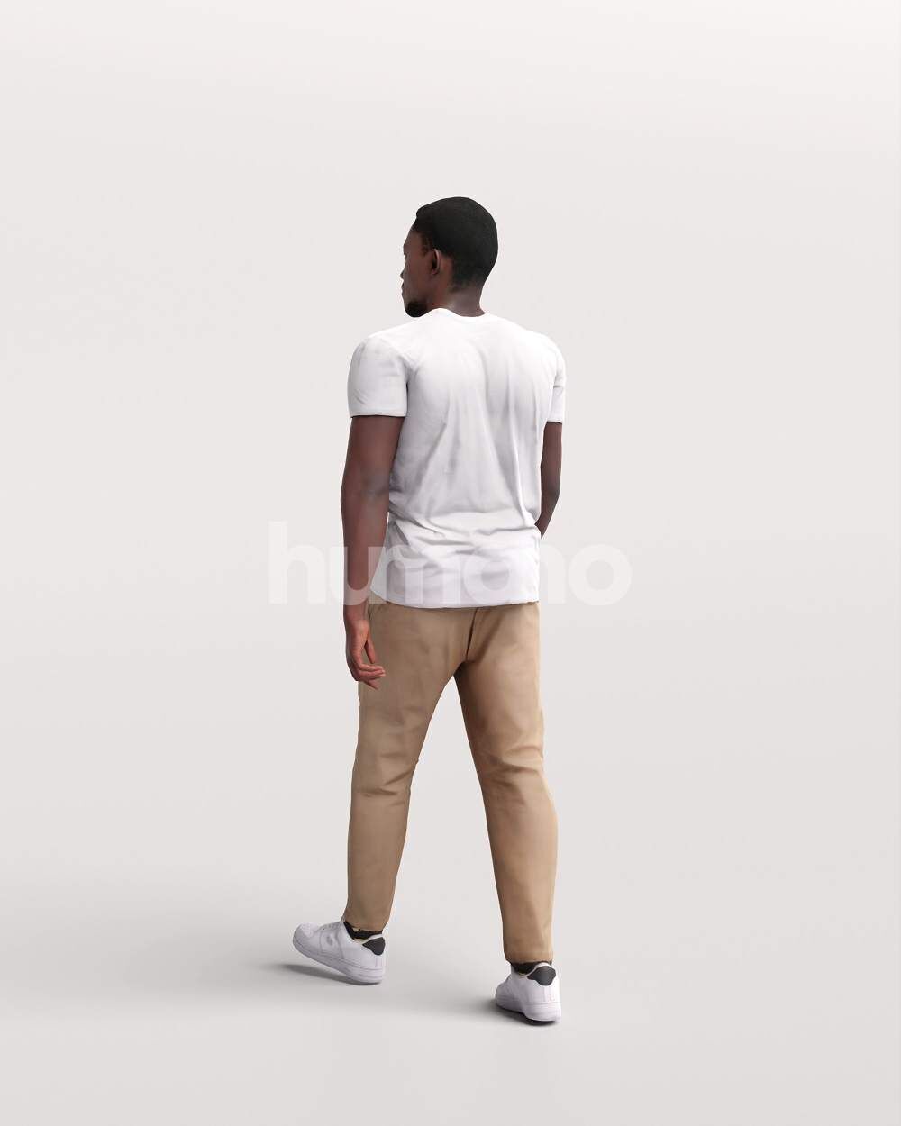 Humano African Man walking -2504-064-4876 3D model_7