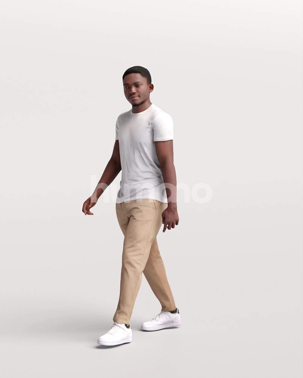 Humano African Man walking -2504-064-4876 3D model_8