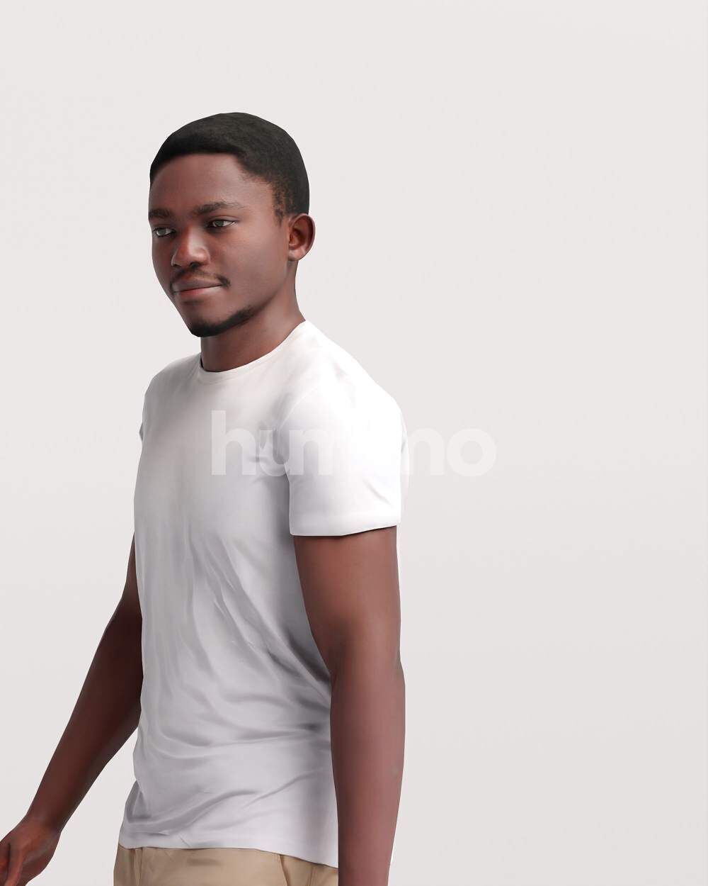 Humano African Man walking -2504-064-4876 3D model_10