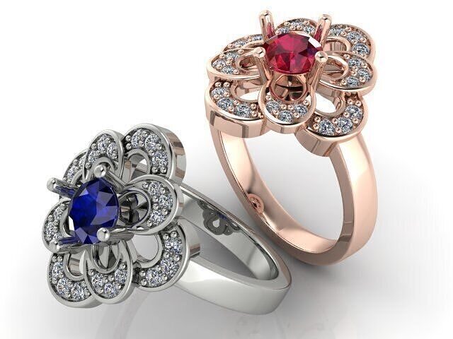 3D printable women engagement jewelry ring 3D print model