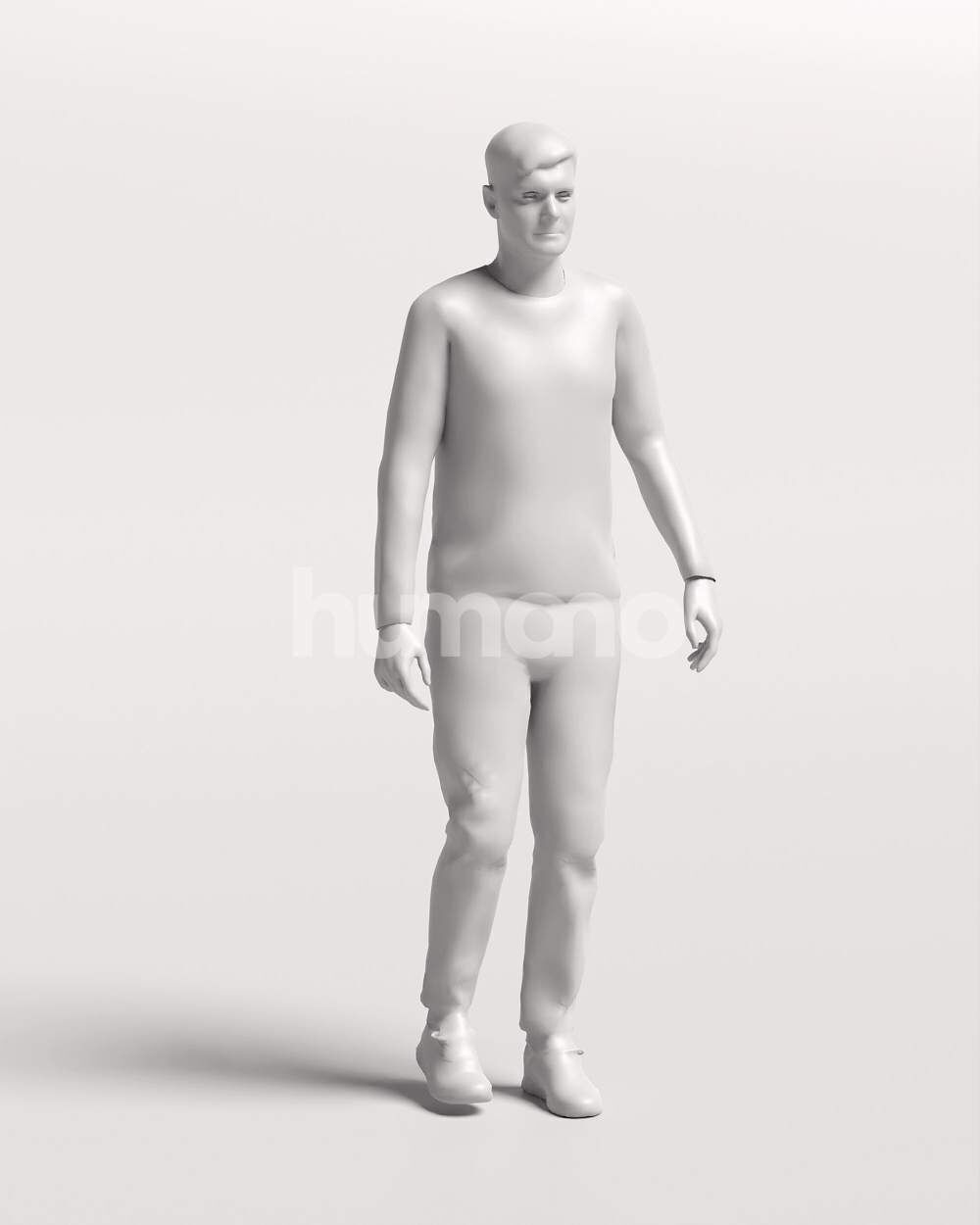 Humano Man walking -2504-056-2632 3D model_3