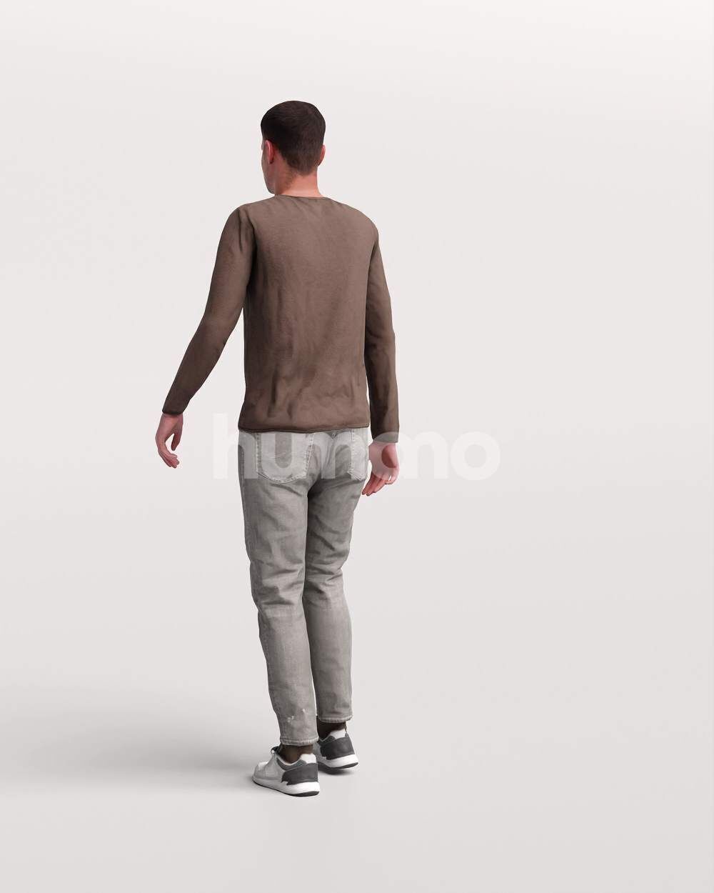 Humano Man walking -2504-056-2632 3D model_7