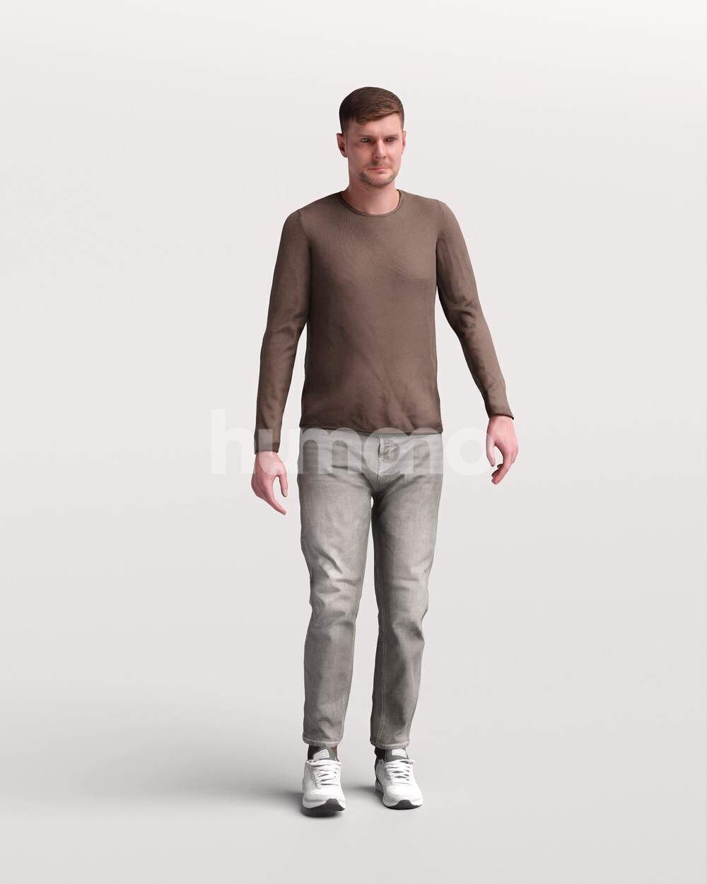 Humano Man walking -2504-056-2632 3D model_6